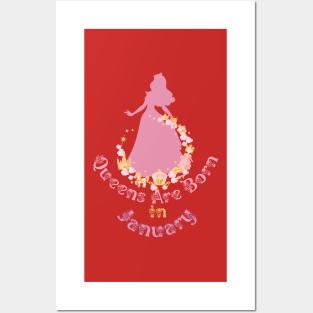 Queens Birthday in January Vintage  Essential Birthday Gift T-Shirt Posters and Art